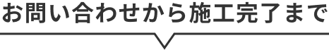 お問い合わせから施工完了まで